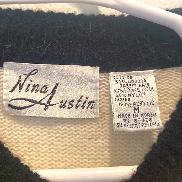 Nina Austin Angora & Lambswool Cardigan - Picture 2 of 4